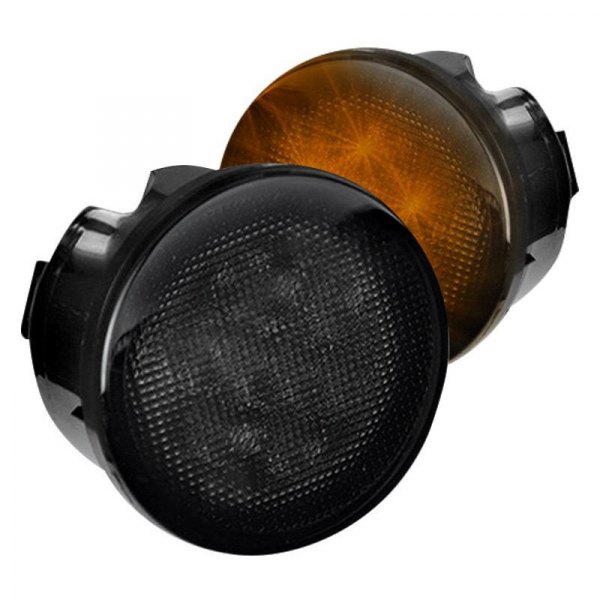 Recon® - Round Front Smoke LED Turn Signal / Corner Lights with Amber LEDs