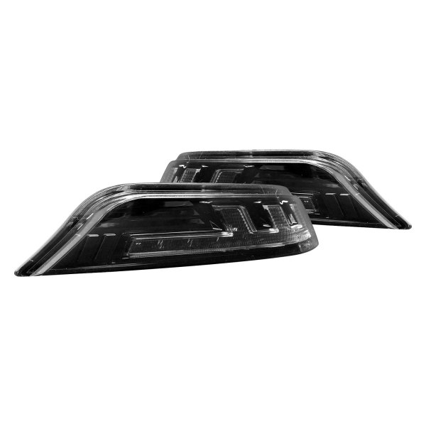 Recon® - Black/Smoke LED Turn Signal/Parking Lights with DRL, Ford Mustang