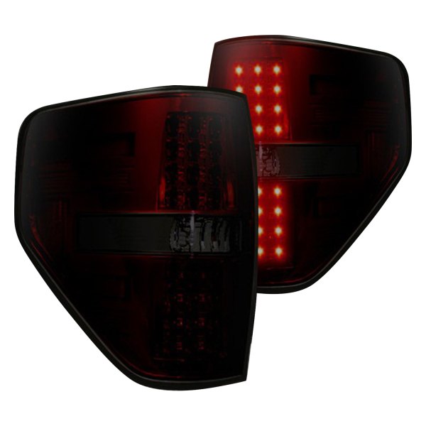 Recon® - Black Red/Smoke LED Tail Lights, Ford F-150
