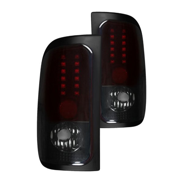 Recon® - Black Red/Smoke LED Tail Lights, Dodge Ram