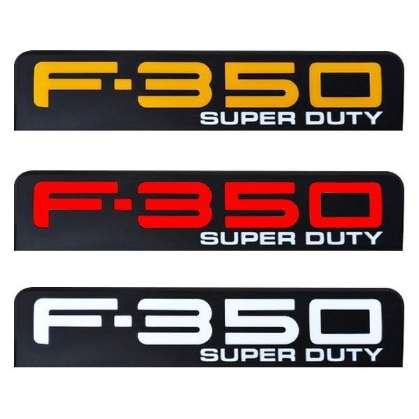 Recon® - "F-350" Black Driver and Passenger Side Fender LED Emblem Kit