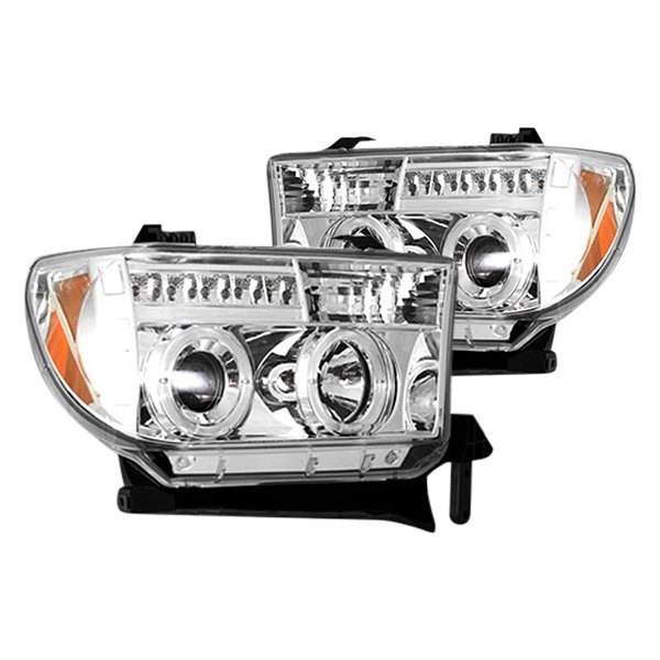 Recon® - Chrome Halo Projector Headlights with LED DRL