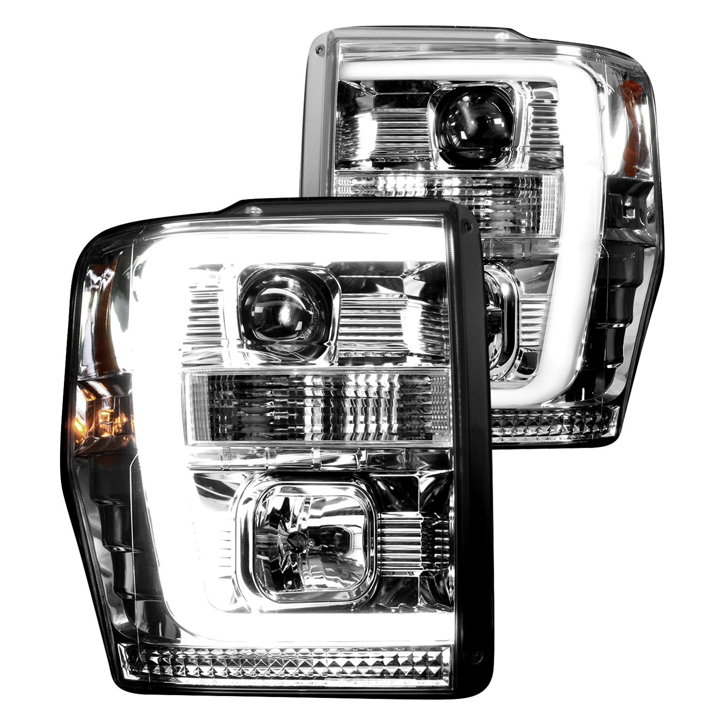 Recon Ford F 250 With Factory Halogen Headlights 2010 Chrome Led Drl