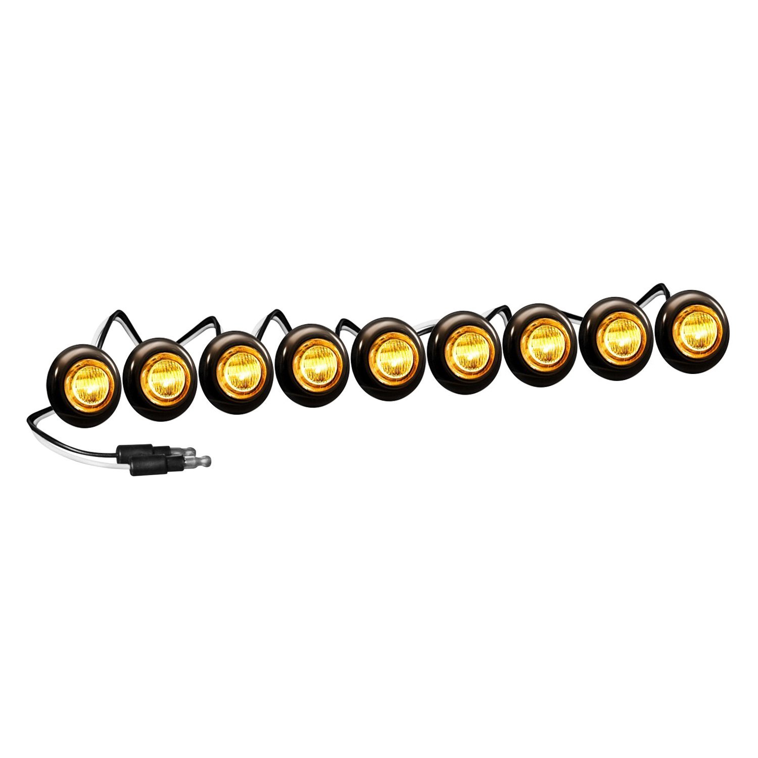 Recon® 264227AMBK Smoke 9 LED Air Dam Running Lights