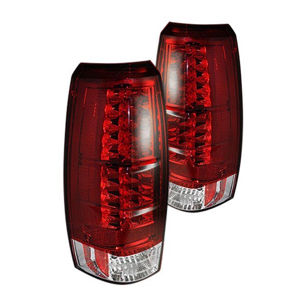 Recon® - Chrome/Red LED Tail Lights, Chevy Avalanche