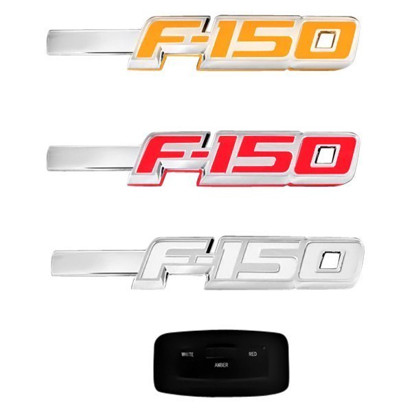 Recon® - "F-150" Chrome Driver and Passenger Side Fender LED Emblem Kit
