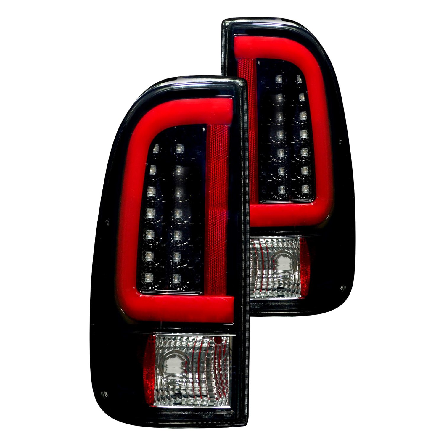 Recon® 264293BK Black/Smoke Fiber Optic LED Tail Lights