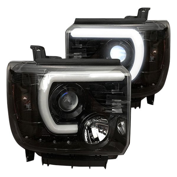 Recon® - Black LED DRL Bar Projector Headlights