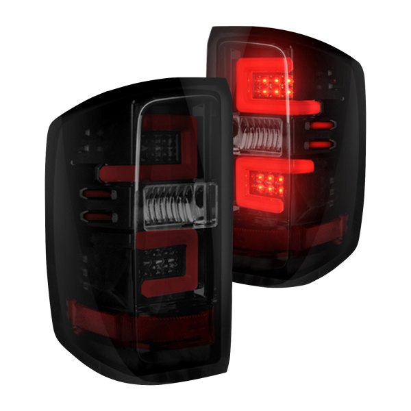 Recon® - Black Red/Smoke Fiber Optic LED Tail Lights