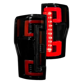 Recon® - Driver and Passenger Side Black/Smoke Fiber Optic LED Tail Lights