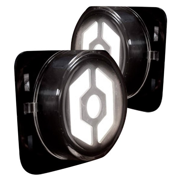 Recon® - Hexagon-Shaped OLED Style Black Side Marker Lights, Jeep Wrangler