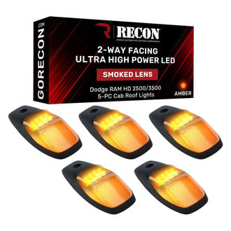 Recon® - Front and Rear Black Smoke LED Cab Roof Lights