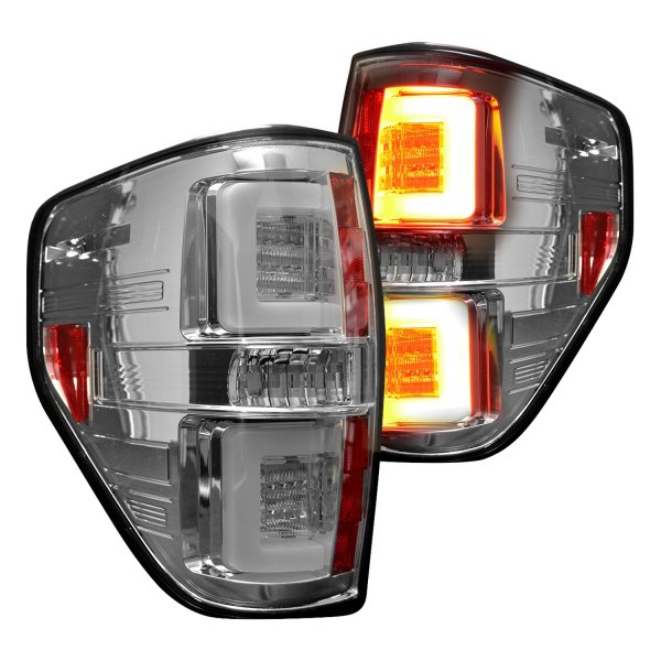 Recon® - Chrome Fiber Optic LED Tail Lights, Ford F-150