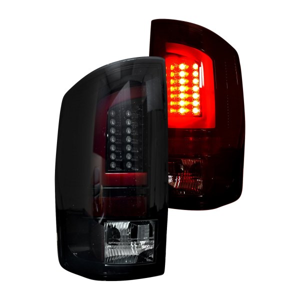 Recon® 264371BK - Black/Smoke Fiber Optic LED Tail Lights