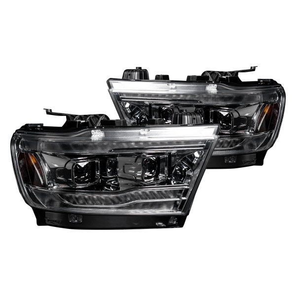 Recon® - Black Sequential DRL Bar Projector LED Headlights, Ram 1500