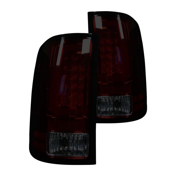 Recon® - Chrome Red/Smoke Fiber Optic LED Tail Lights