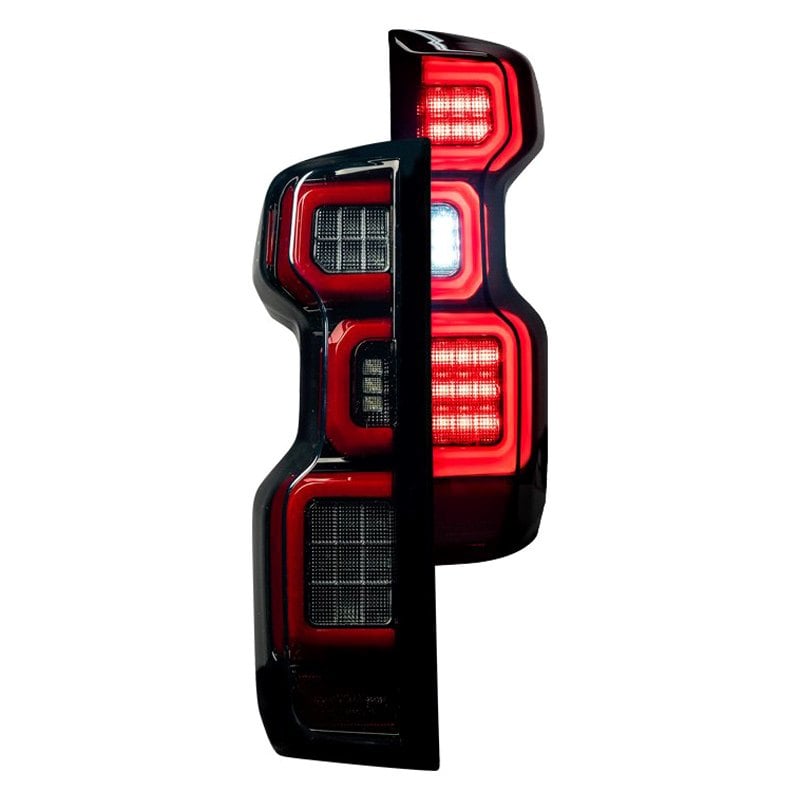 Recon Bk Black Smoke Fiber Optic Led Tail Lights