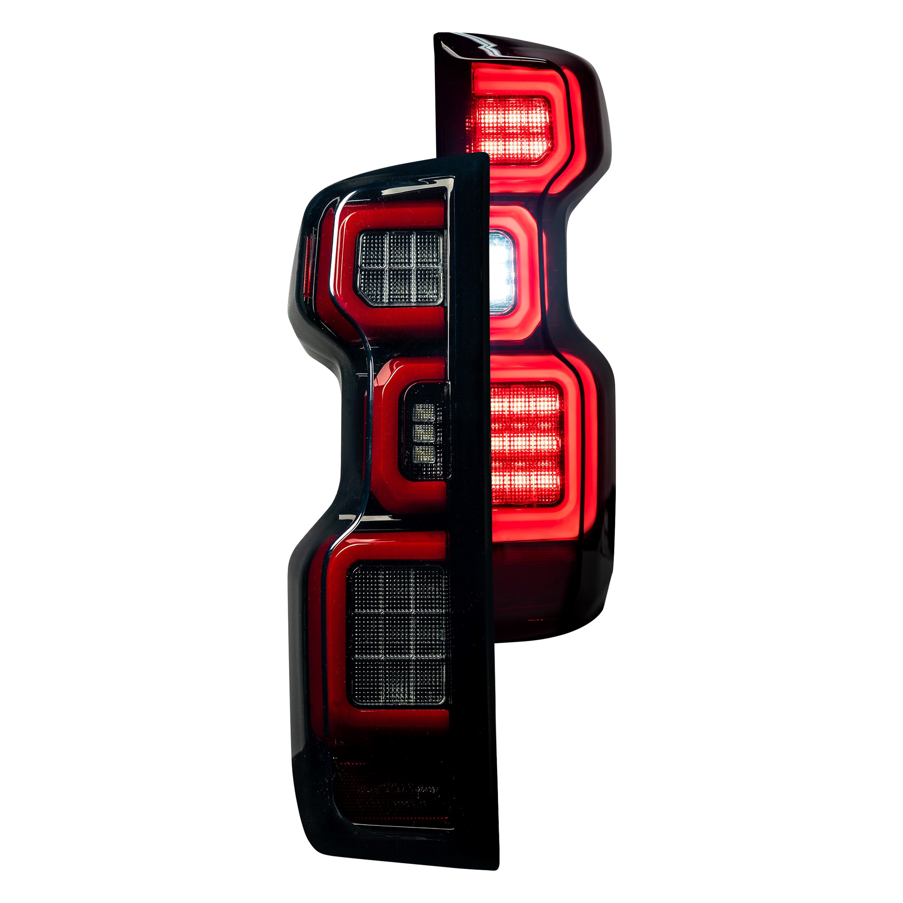 Recon® 264397LEDBK - Black/Smoke Fiber Optic LED Tail Lights