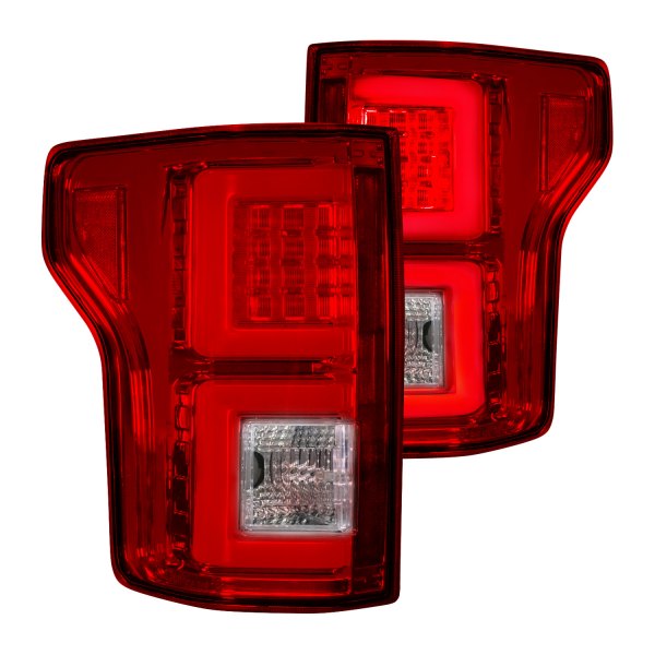 Recon® - Red Fiber Optic LED Tail Lights, Ford F-150