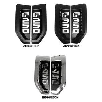 Recon® - "F-350" Chrome Driver and Passenger Side Fender LED Emblem Kit