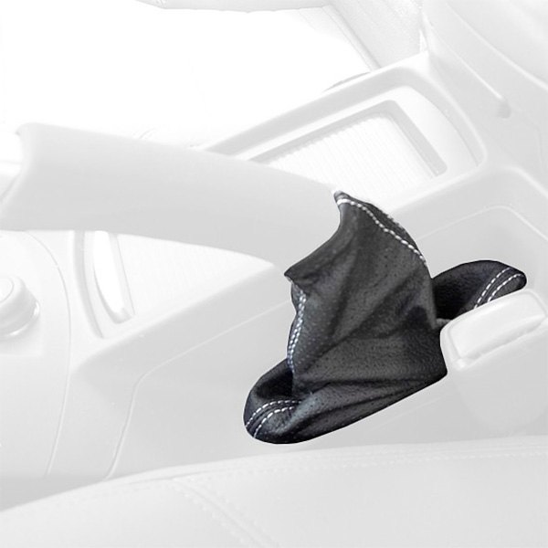  Redline Goods® - Alcantara Black E-Brake Boot with Charcoal Stitching