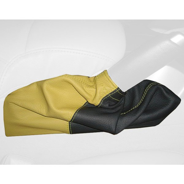  Redline Goods® - Alcantara Black E-Brake Boot with Lime Green Stitching