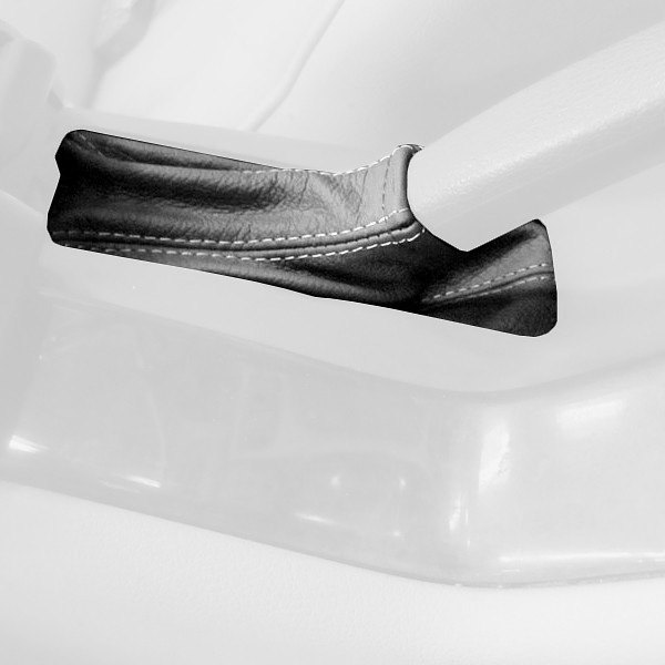  Redline Goods® - Alcantara Black E-Brake Boot with Brown Stitching