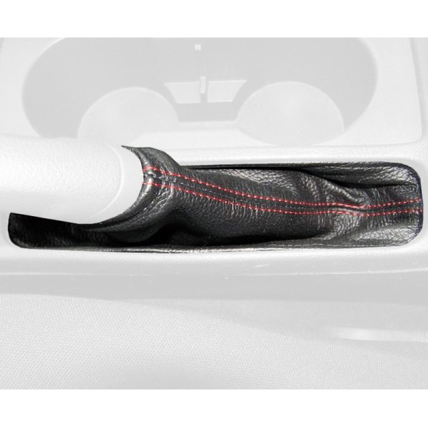  Redline Goods® - Perforated Leather Medium Gray E-Brake Boot with Saddle Stitching