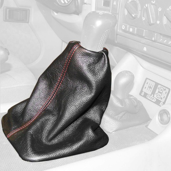  Redline Goods® - Solid Leather Dark Red Shift Boot with White Stitching