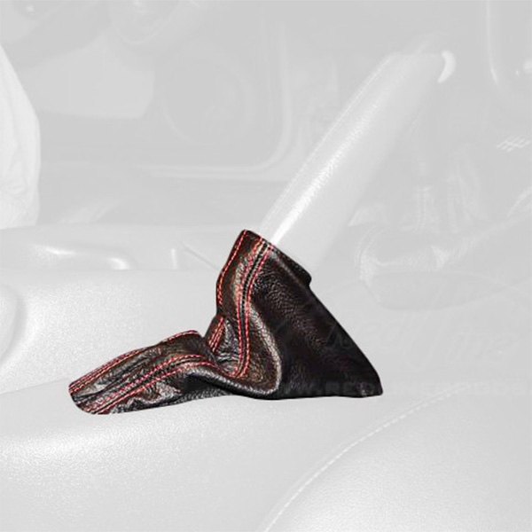  Redline Goods® - Solid Leather Medium Gray E-Brake Boot with Hazelnut Stitching