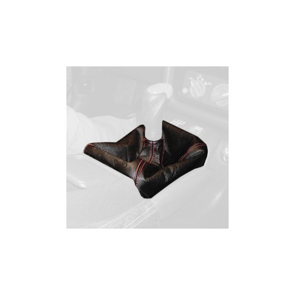  Redline Goods® - Carbon Fiber Vinyl Black Shift Boot with Medium Gray Stitching