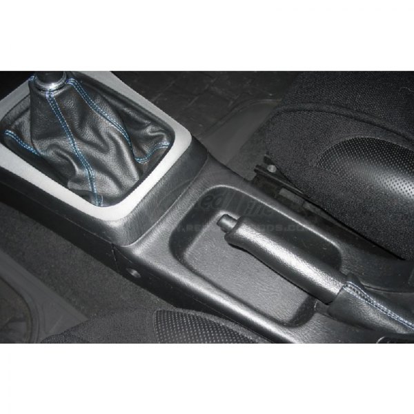 Redline Goods® Integra9401ebrake-AL9040-GrBlue - Alcantara Black E-Brake  Boot with Grabber Blue Stitching