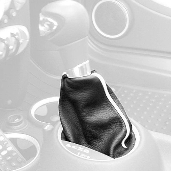  Redline Goods® - Perforated Leather Charcoal Shift Boot with Cream Stitching