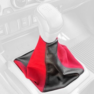 RedlineGoods Shift Boot 90-92 Black Leather-Silver Thread Compatible with Toyota MR2 1990-99 