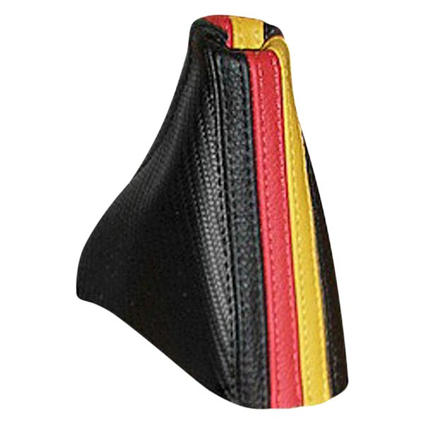  Redline Goods® - Alcantara Charcoal E-Brake Boot with Taupe Stitching