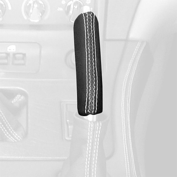  Redline Goods® - Solid Leather Cream E-Brake Handle Cover with Oyster Stitching