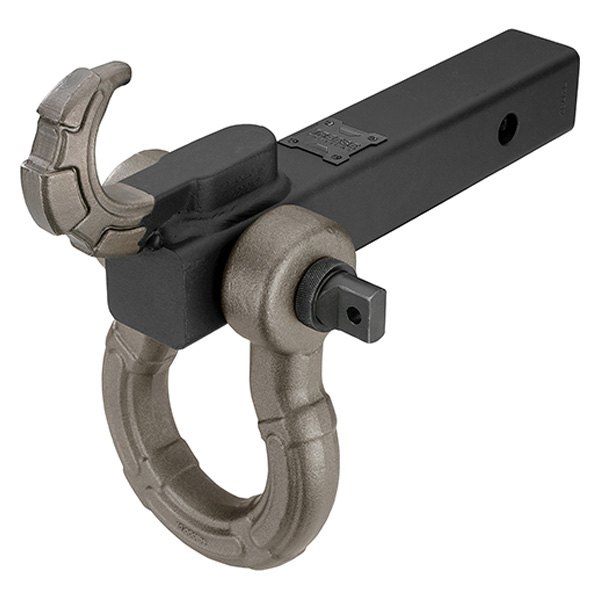 Reese Towpower® - Black Powder Coat Tactical Combination Tow Hook with Shackle for 2" Receiver