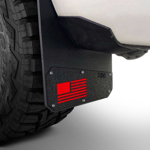  Rek Gen® - Merica Black Armor Mud Flaps with Hot Rod Red Logo