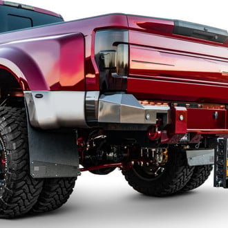 Rek Gen® - Merica Dually Black Armor Mud Flaps with Gray Flag Logo