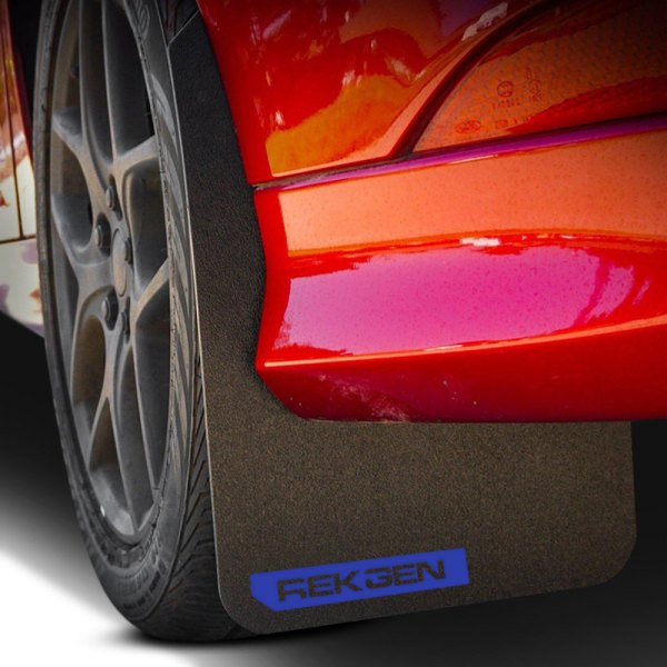  Rek Gen® - Rally Edition Custom Black Mud Flaps with Race Blue Rek Gen Logo