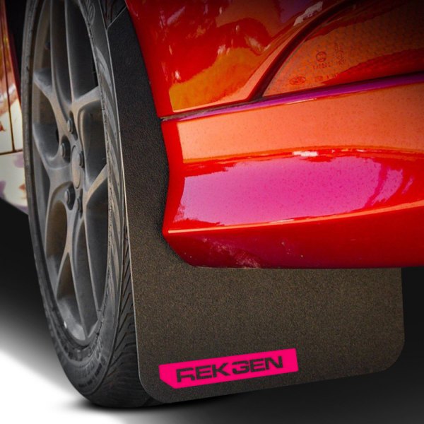  Rek Gen® - Rally Edition Custom Black Mud Flaps with Pink Rek Gen Logo