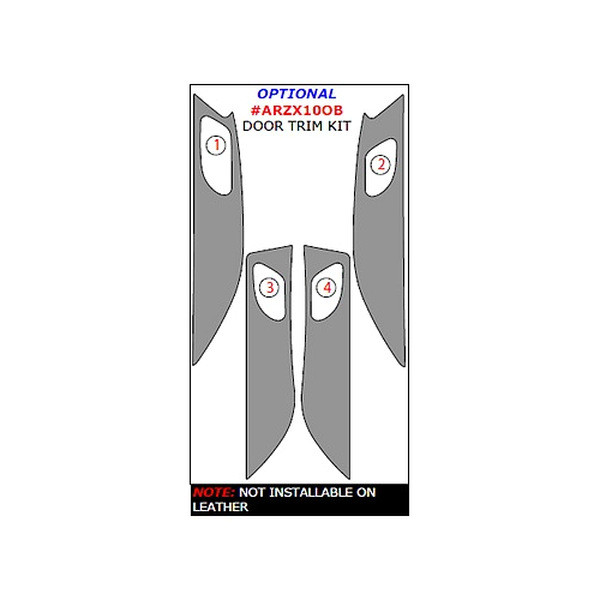 REMIN® ARZX10OB-RCF - Real Carbon Fiber Door Trim Upgrade Kit (4 Pcs)