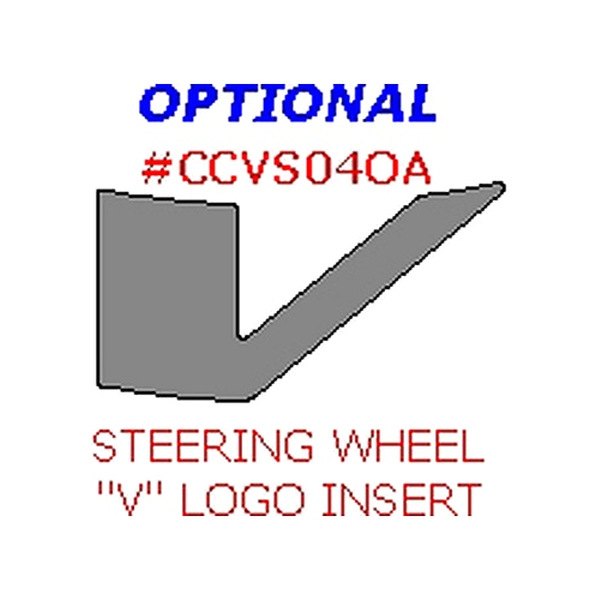 Remin® - Steering Wheel "V" Logo Insert Upgrade Trim (1 Pc)