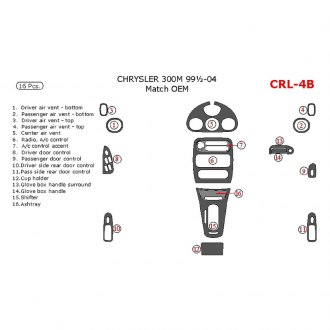 Fits Chrysler 300M 99-04 Carbon Fiber Interior Dashboard Dash Trim Kit Parts FRE