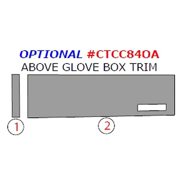 Remin® - Above Glove Box Trim Upgrade Kit (2 Pcs)