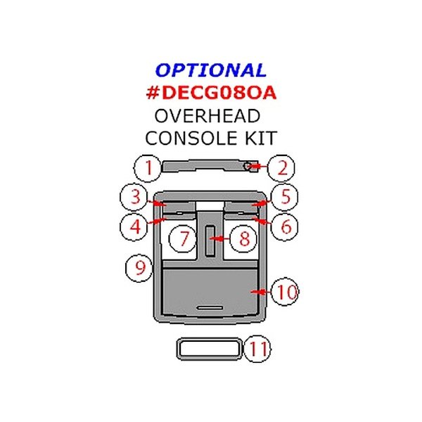 Remin® - Overhead Console Upgrade Kit (11 Pcs)
