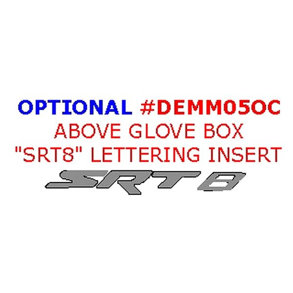 Remin® - Above Glove Box "SRT 8" Lettering Insert Upgrade Kit (4 Pcs)