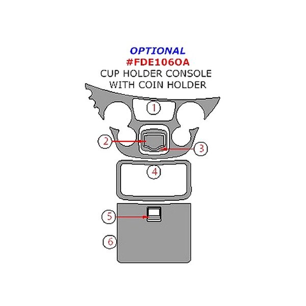 Remin® - Cup Holder Console with Coin Holder Upgrade Kit (6 Pcs)