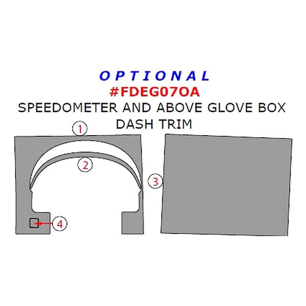 Remin® - Speedometer and Above Glove Box Trim Upgrade Kit (4 Pcs)