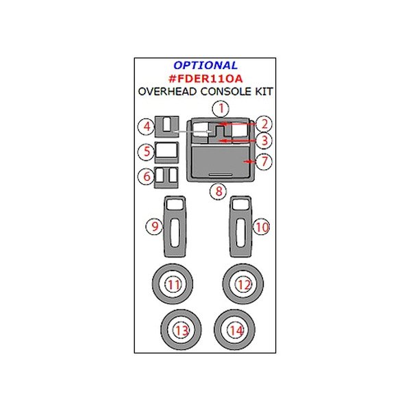 Remin® - Overhead Console Upgrade Kit (14 Pcs)